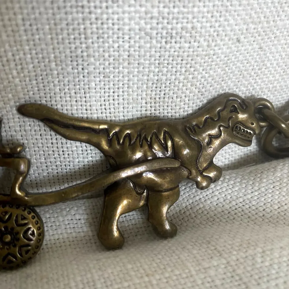 RARE Coach Rexy Horse & Carriage Bag Charm 24011 | Brass Dinosaur